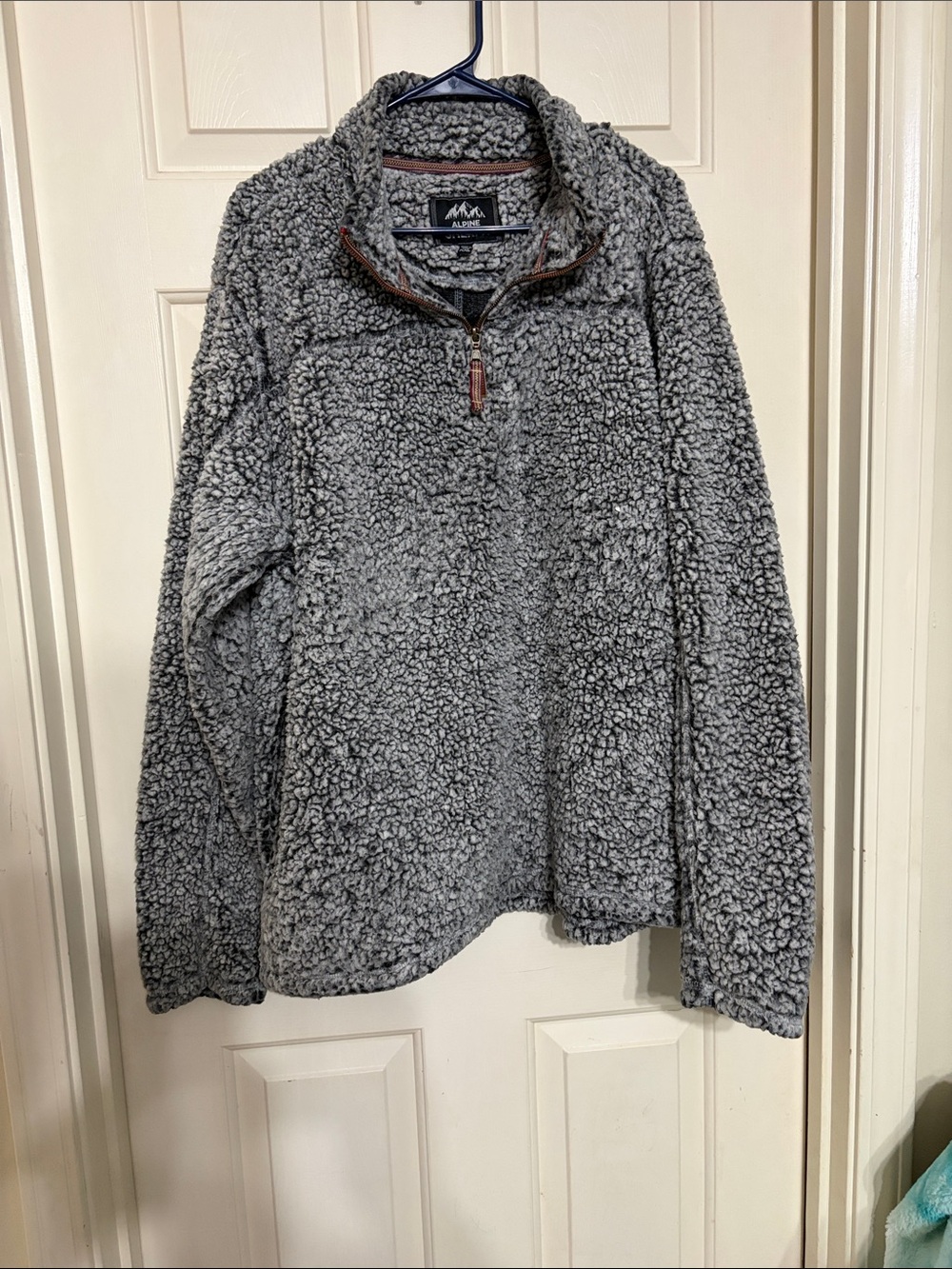 Alpine Design Women’s Gray Sherpa Half-Zip Fleece Pullover